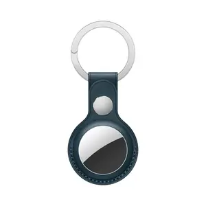 Porte-clés AirTag en Cuir (5) Bleu