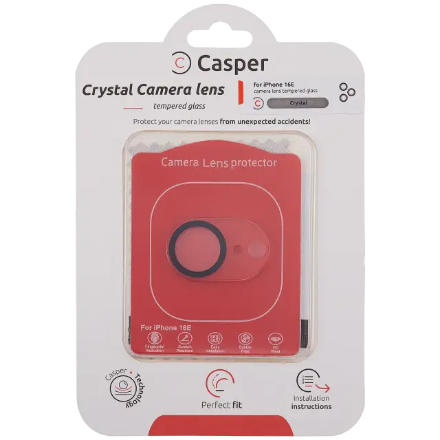 Protection de lentilles de caméra pour Apple iPhone 16e (Crystal Full Cover)