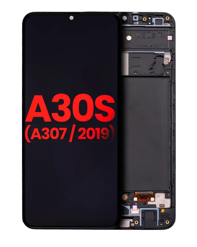 Écran OLED avec châssis pour Samsung Galaxy A30s (A307 / 2019) (compatible premium, toutes couleurs)