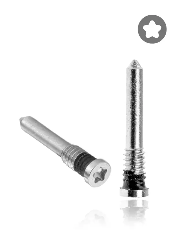 Vis inférieure pour Apple iPhone X To 12 / 12 Mini / 13 / 13 Mini / 14 Series (Starlight / Yellow / Red, lot de 100) — Inférieur Screws