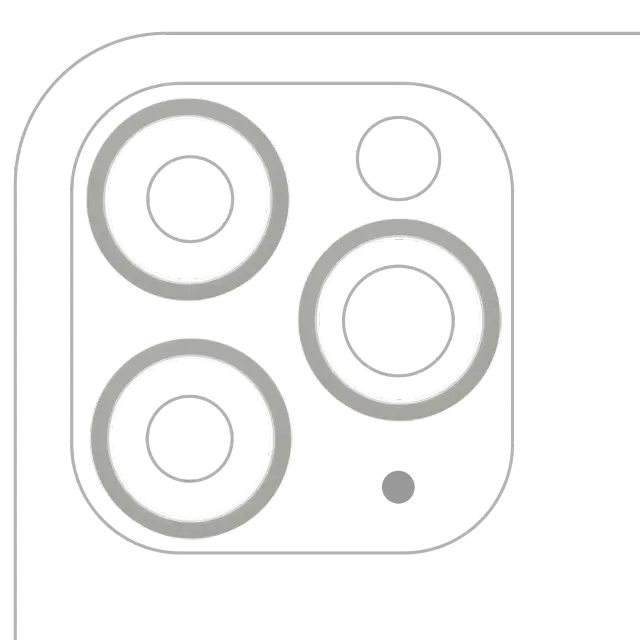Anneau de contour de caméra arrière pour Apple iPhone 11 Pro / 11 Pro Max (argent, lot de 3, lot de 10)