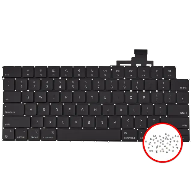 Clavier rétroéclairé avec vis pour Apple MacBook Air 15" (A3114 / mi-2024) (anglais US)
