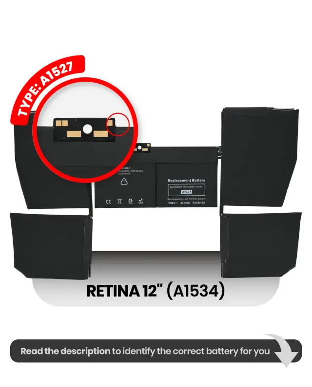 Batterie pour Apple MacBook 12" A1534 (2015)