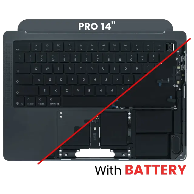 Châssis supérieur avec clavier ANSI US pour Apple MacBook Pro 14" A3438 (2026) (origine, noir sidéral)