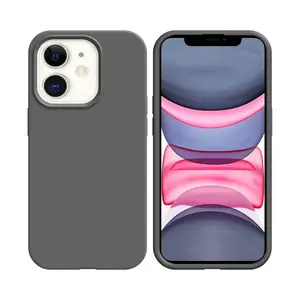 Coque Silicone Compatible pour Apple iPhone 11 (#34) Gris Foncé