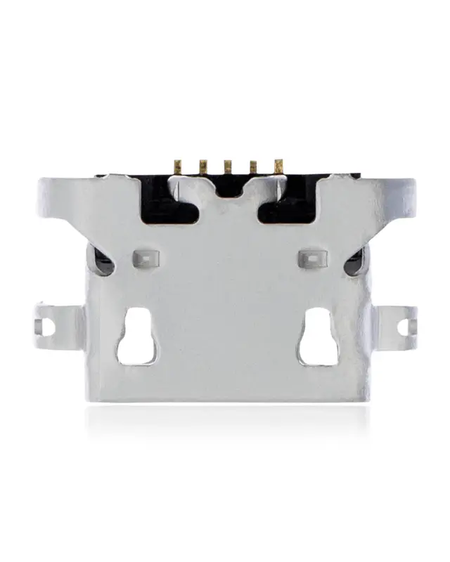 Connecteur de charge à souder — format Micro B, 5 broches, 4 points de fixation (C119)