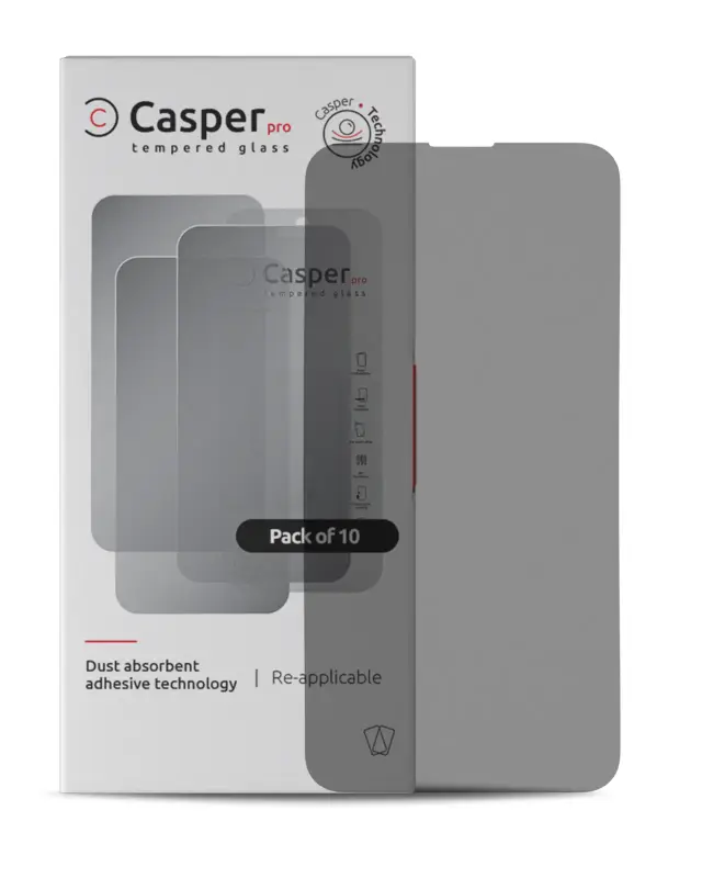 Verre trempé pour iPhone 15 Plus / 16 Plus (lot de 10, Privacy)
