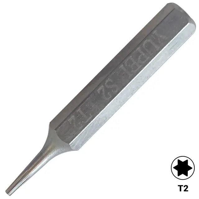 Embout de tournevis en acier S2 Torx T2