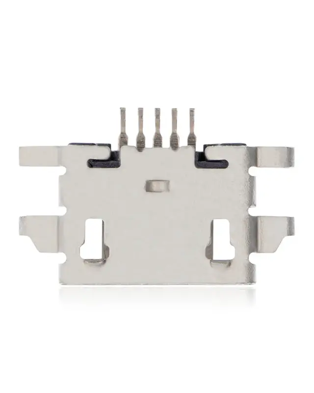 Connecteur de charge à souder — format Micro B, 5 broches, 4 points de fixation (C105)