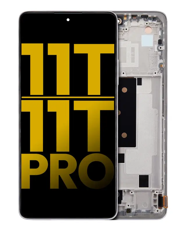 Écran OLED avec châssis pour Xiaomi 11T / 11T Pro (reconditionné, Moonlight White)