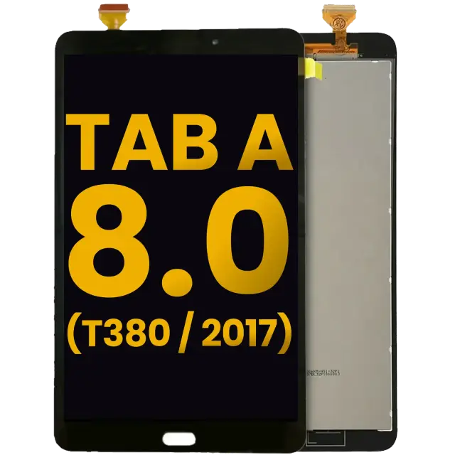 Écran LCD sans châssis pour Samsung Galaxy Tab A 8.0" (2017) (T380) (WiFi Version, reconditionné, blanc)