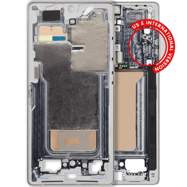 Châssis pour Samsung Galaxy S25 Ultra (version US & internationale, Titanium White Silver)