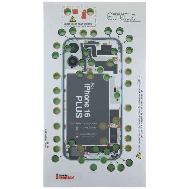 Tapis de positionnement des vis iScrews pour iPhone 16 Plus – dottorpod