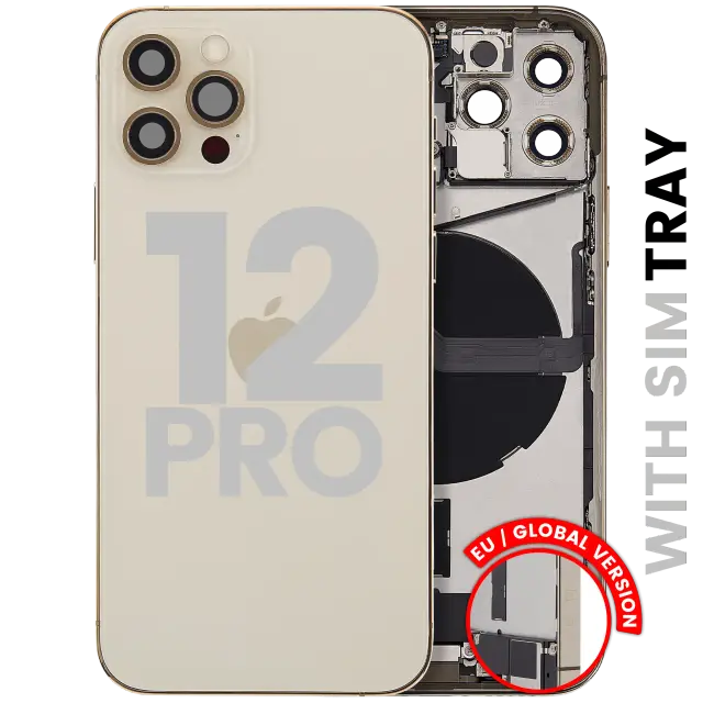 Châssis pour Apple iPhone 12 Pro (version EU, origine d'occasion — grade A, or)
