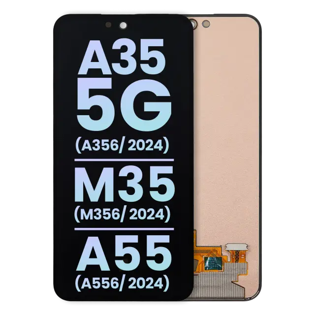Écran OLED sans châssis pour Samsung Galaxy A35 5G (A356 / 2024) / M35 (M356 / 2024) / A55 (A556 / 2024) (pack service origine, toutes couleurs)