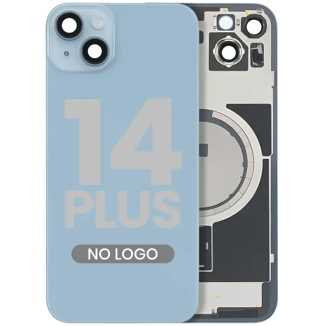 Vitre arrière pour Apple iPhone 14 Plus (bleu, sans logo)