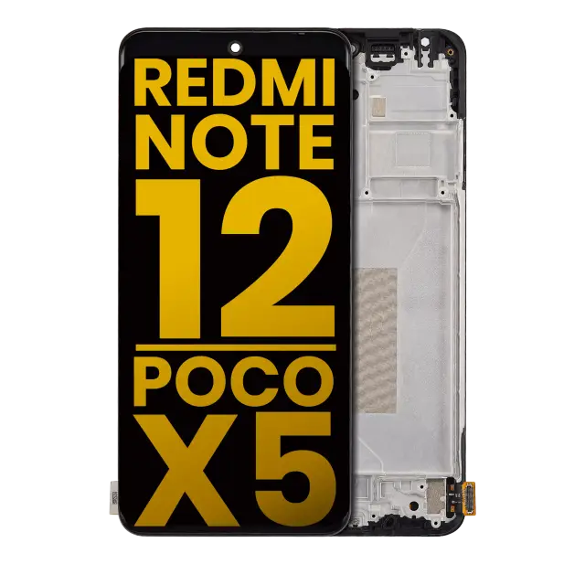 Écran OLED avec châssis pour Xiaomi Redmi Note 12 5G / Poco X5 (reconditionné, toutes couleurs)
