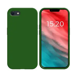 Coque Silicone Compatible pour Apple iPhone 7/iPhone 8/iPhone SE (2nd Gen)/iPhone SE (3e Gen) (#52) Vert Foncé