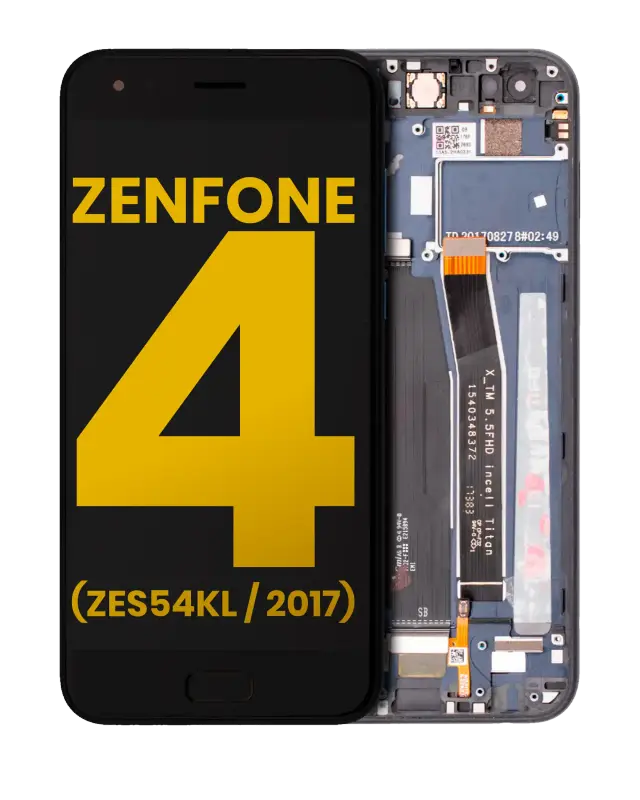Écran LCD avec châssis pour Asus ZenFone 4 (ZE554KL / 2017) (reconditionné, noir)