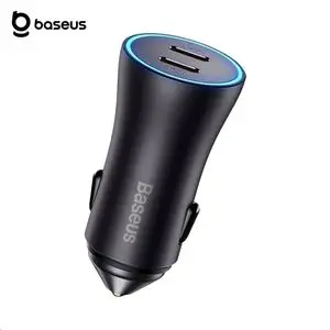 Chargeur Allume-Cigare Baseus Golden Contactor Pro 2x USB-C 40W Noir