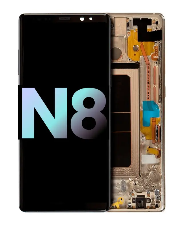 Écran OLED avec châssis pour Samsung Galaxy Note 8 (pack service origine, Maple Gold)