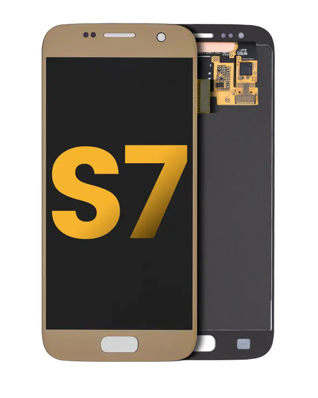 Écran OLED sans châssis pour Samsung Galaxy S7 (reconditionné, Gold Platinum)