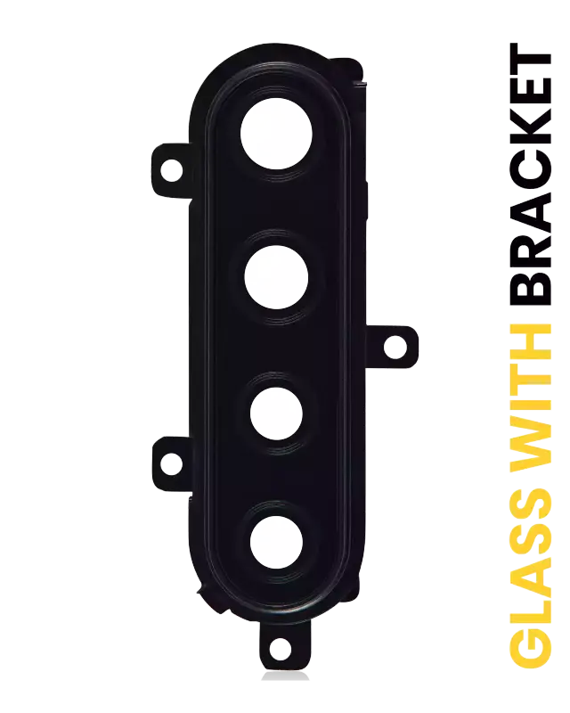 Lentille de caméra arrière avec support pour Samsung Galaxy A21 (A215 / 2020) (noir)