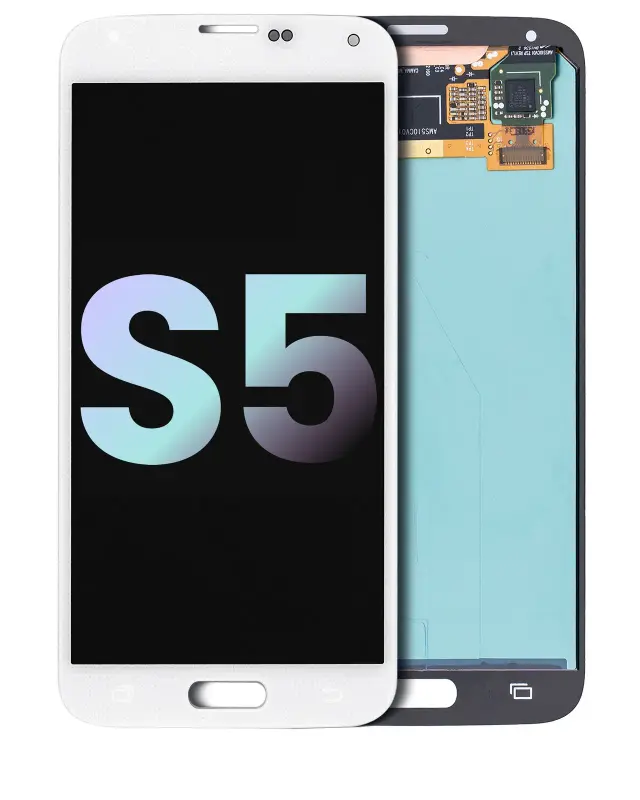 Écran OLED sans châssis pour Samsung Galaxy S5 (pack service origine, blanc)