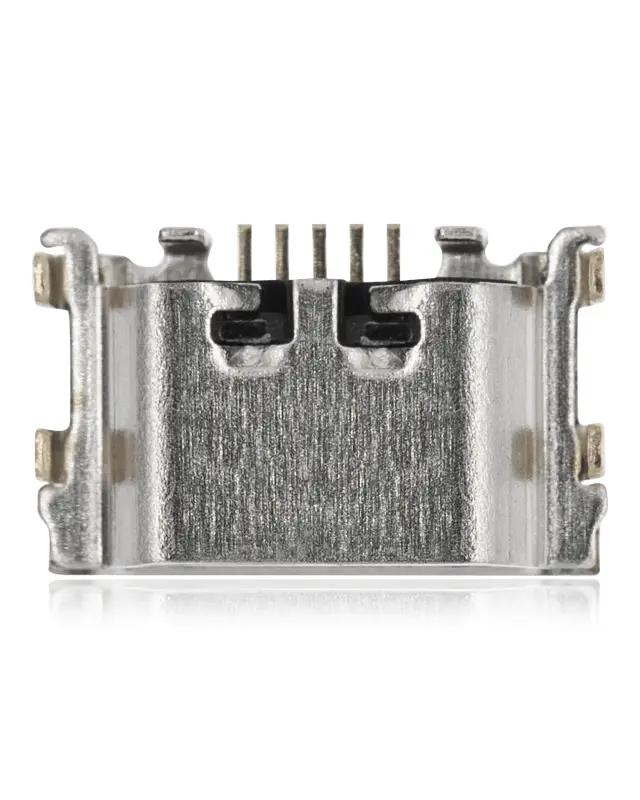 Connecteur de charge à souder — format Micro B, 5 broches, 6 points de fixation (C242)