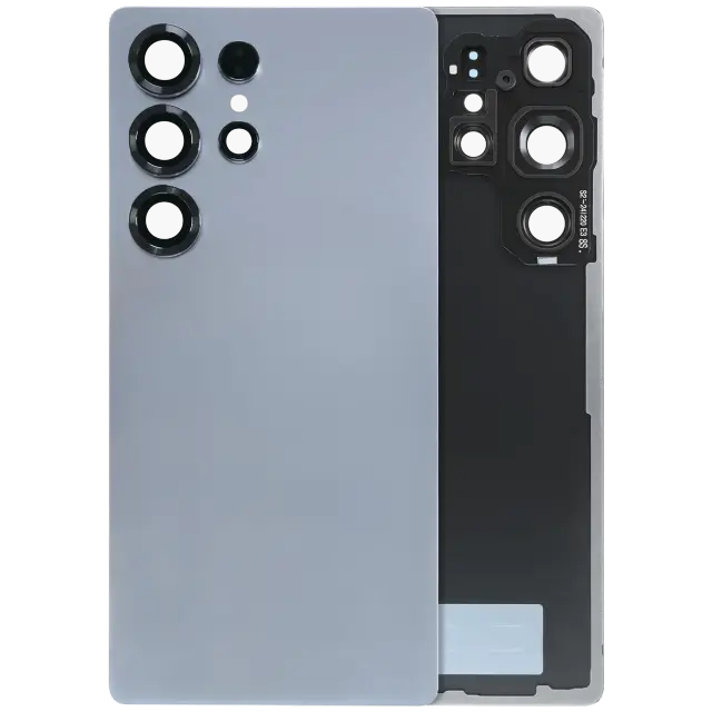 Vitre arrière pour Samsung Galaxy S25 Ultra 5G (pack service origine, Titanium Silver Blue)