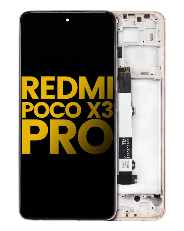 Écran LCD avec châssis pour Xiaomi Redmi Poco X3 Pro (reconditionné, Metal Bronze)