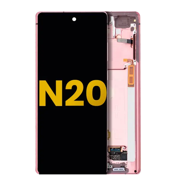 Écran OLED avec châssis pour Samsung Galaxy Note 20 5G (reconditionné, Mystic Bronze)
