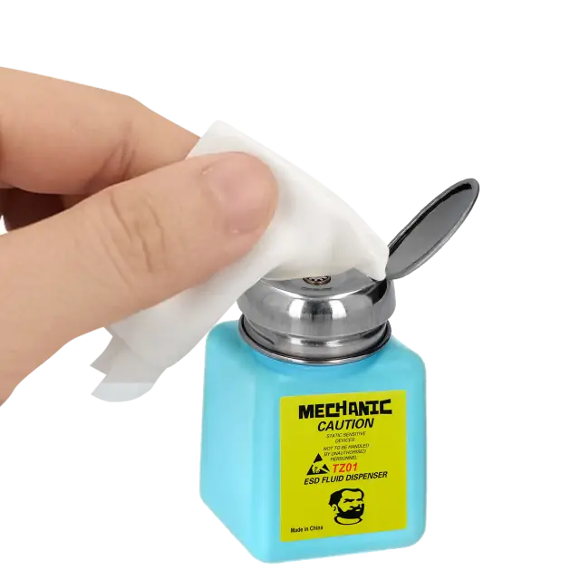 Flacon distributeur d’alcool à pompe Mechanic 100 ml (modèle court)