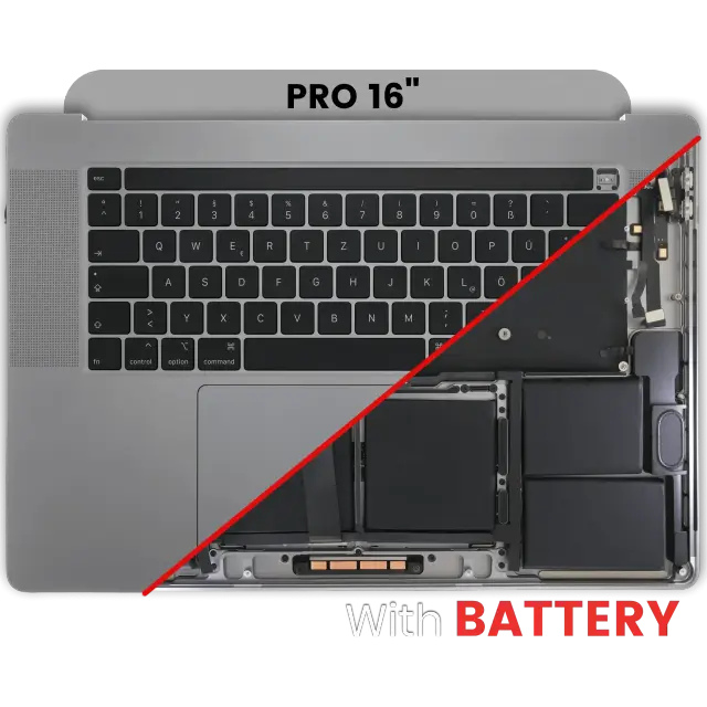 Châssis supérieur avec batterie et clavier ISO allemand pour Apple MacBook Pro 16" A2141 (2019)