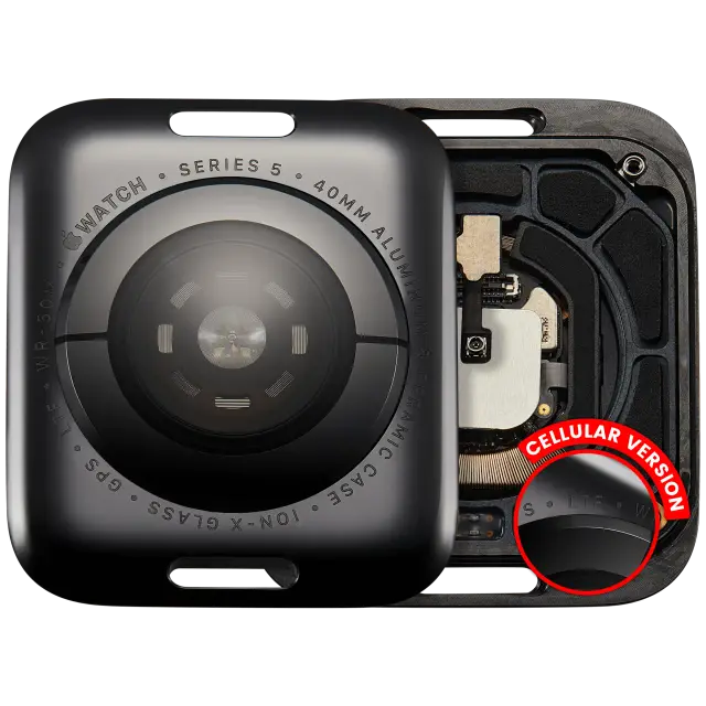 Vitre arrière pour Apple Watch Series 5 (40mm) (LET Version, Aluminum / Space Black)