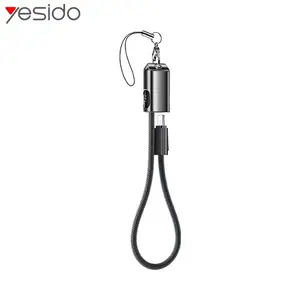 Câble Data USB-C vers Lightning Yesido CA178 Porte Clé Charge Rapide 27W Noir