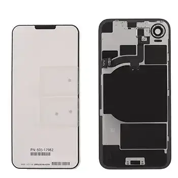 Vitre arrière avec MagSafe, NFC et nappe flash pour Apple iPhone 16e (origine, noir)