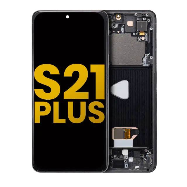Écran OLED avec châssis pour Samsung Galaxy S21 Plus 5G (reconditionné, noir fantôme)