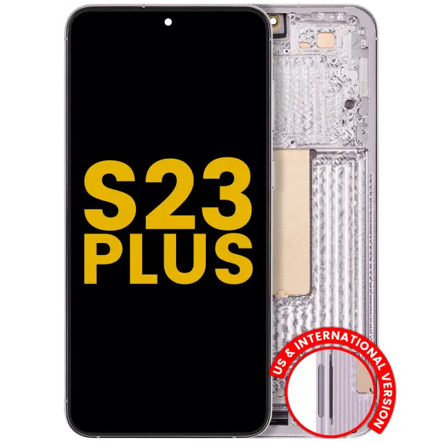 Écran OLED avec châssis pour Samsung Galaxy S23 Plus 5G (version US & internationale, reconditionné, Lavender)