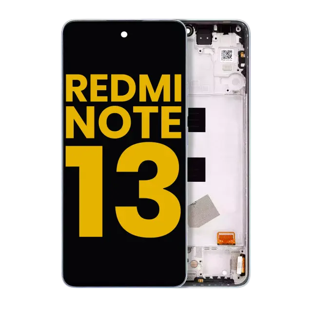 Écran OLED avec châssis pour Xiaomi Redmi Note 13 4G (reconditionné, Ice Blue)