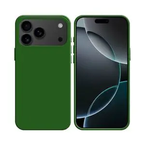 Coque Silicone Compatible pour Apple iPhone 17 Pro (#64) Vert Foncé