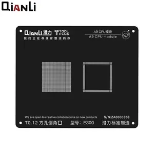 Pochoir Rebillage 3D QianLi iPhone CPU A9 6S E300 iBlack Noir