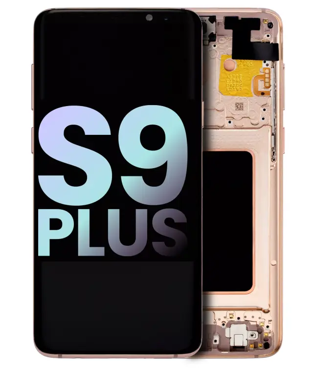 Écran OLED avec châssis pour Samsung Galaxy S9 Plus (pack service origine, Sunrise Gold)