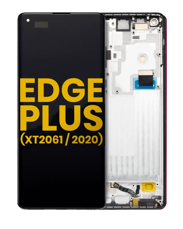 Écran OLED avec châssis pour Motorola Moto Edge Plus (XT2061 / 2020) (reconditionné, noir)