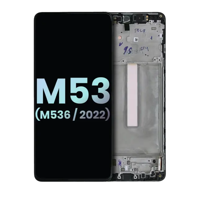 Écran OLED avec châssis pour Samsung Galaxy M53 5G (M536 / 2022) (pack service origine, toutes couleurs)