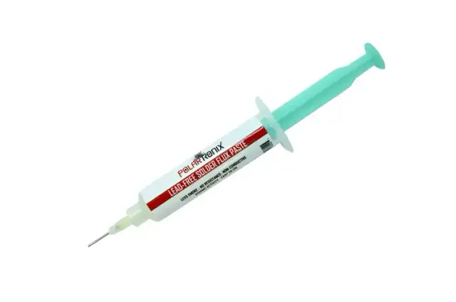 Flux en pâte sans plomb PolarTronix FL-101 pour réparation PCB et BGA — 10 cc, 16 g