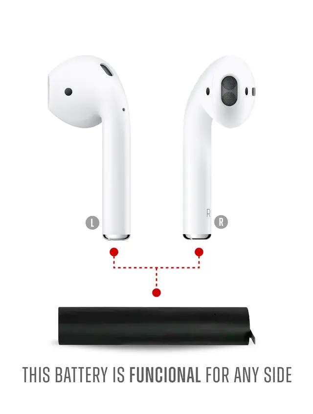 Batterie pour Apple AirPods 1 (1st Gen, 2016) / AirPods 2 (2nd Gen, 2019) (Left / Right)