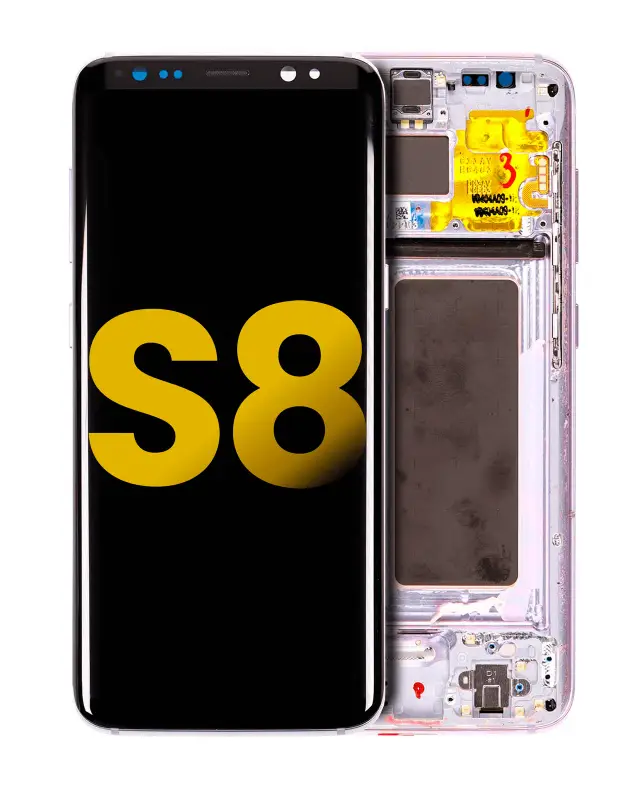 Écran OLED avec châssis pour Samsung Galaxy S8 (reconditionné, Orchid Gray)