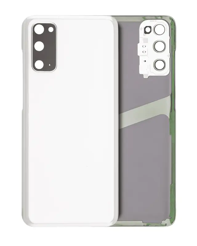Vitre arrière pour Samsung Galaxy S20 5G (sans logo, compatible premium, Cloud White)