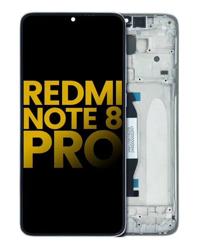 Écran LCD avec châssis pour Xiaomi Redmi Note 8 Pro (reconditionné, blanc)